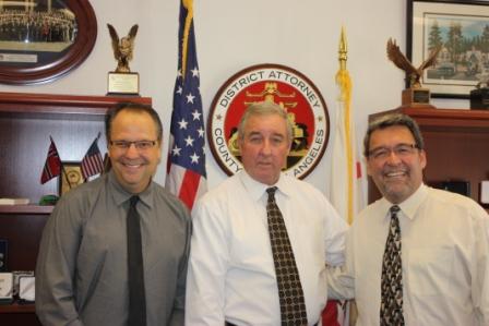 LCCN Reporter Randy Economy, District Attorney Steve Cooley and Publisher Brian Hews during exclusive interview about the arrest of Assessor John Noguez, his career and hopes for the future.