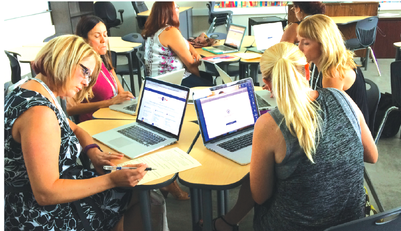 Norwalk-La Mirada Unified teachers and administrators learn about the District’s 2020 Learning Initiative during a Blended Learning Summit held Aug. 5 at Corvallis Middle School.