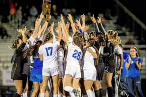 The La Mirada High varsity girls soccer team celebrated a historic victory March 6 after clinching its first uncontested CIF Championship title.