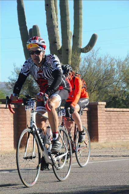 Paul Milward of La Mirada rides to honor his late father and raise funds to end polio during the El Tour de Tuscon in Arizona. The event raised more than $7.5-million to combat polio.