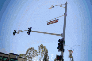 This traffic signal was recently upgraded at the intersection of Imperial Highway and La Mirada Boulevard in La Mirada. 