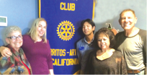 Thanking life-long Artesia resident Veronica Bloomfield for her presentation, “Artesia, Then & Now” were (l-r) Rotary member Sharun Carlson, Bloomfield, President Sug Kitahara, and members Becky Lingad and Artesia Councilman Tony Lima.