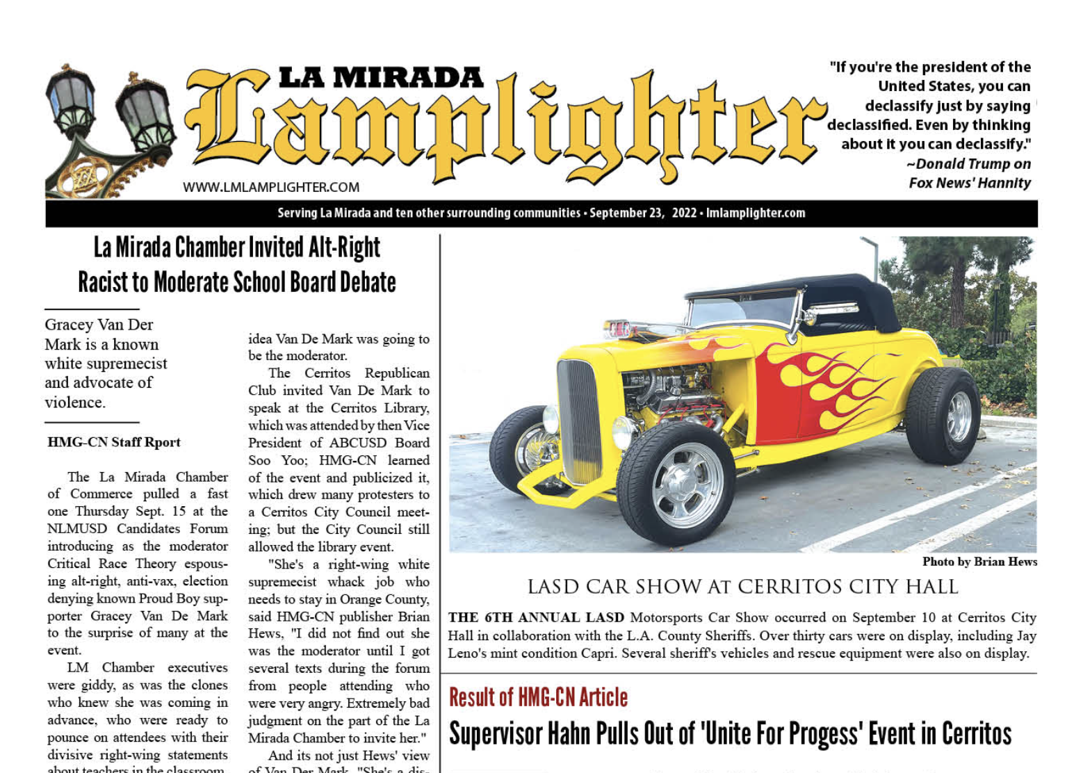 September 23, 2022 La Mirada Lamplighter eNewspaper La Mirada Lamplighter