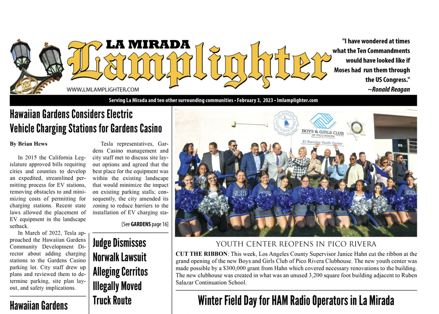 February 3, 2023 La Mirada Lamplighter eNewspaper La Mirada Lamplighter