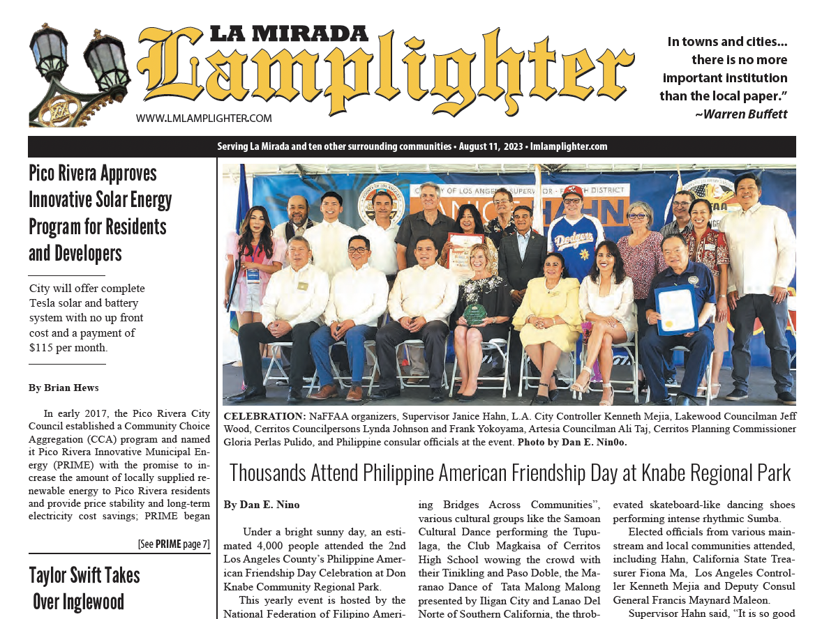 August 11, 2023 La Mirada Lamplighter eNewspaper La Mirada Lamplighter