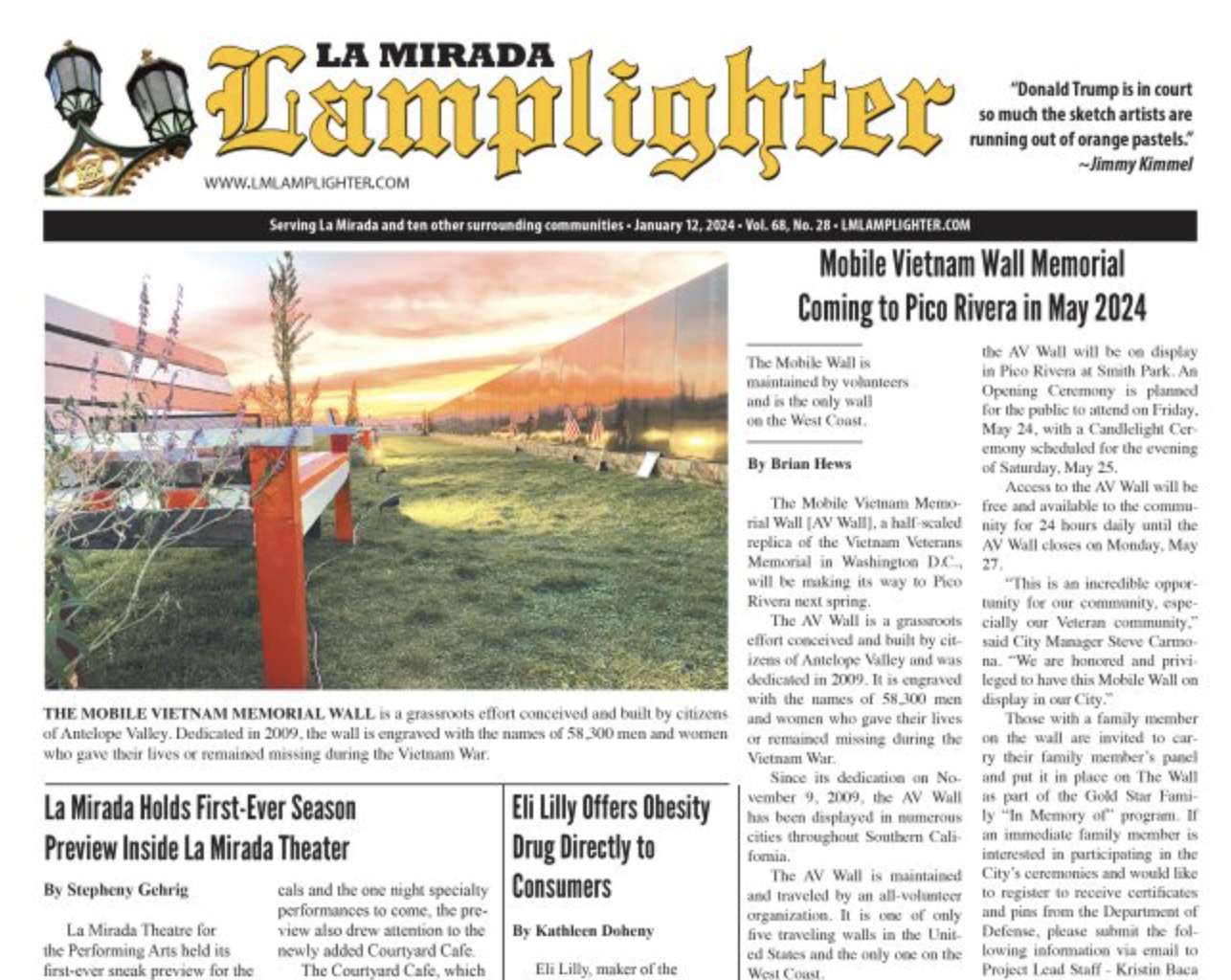 January 12, 2024 La Mirada Lamplighter eNewspaper La Mirada Lamplighter