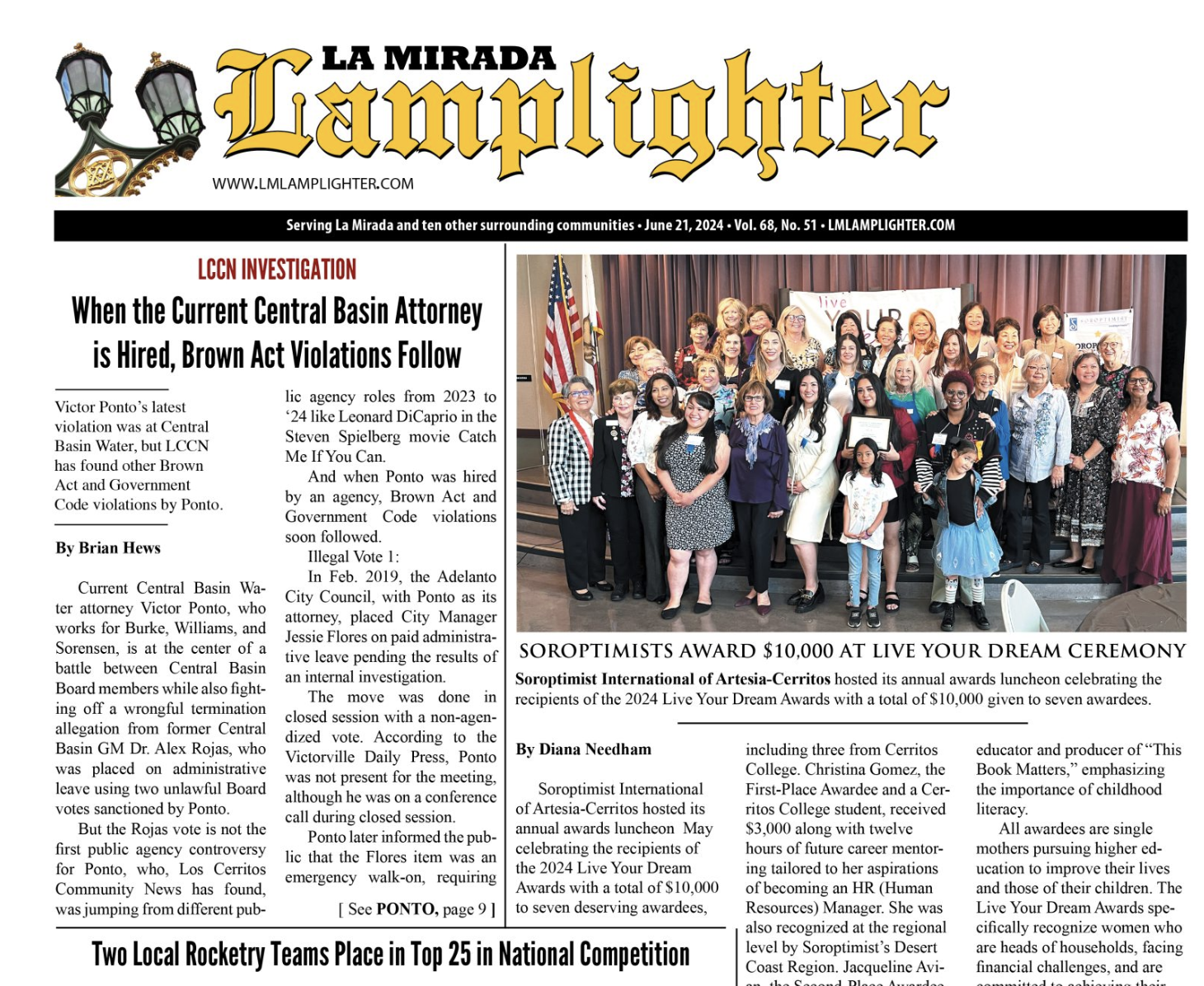 June 21, 2024 La Mirada Lamplighter e Newspaper La Mirada Lamplighter