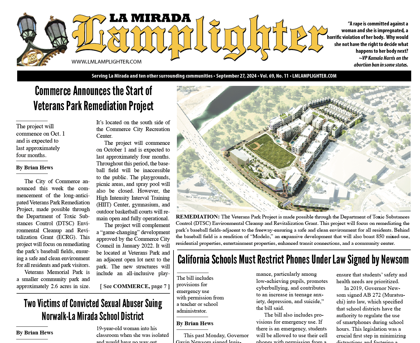 September 27, 2024 La Mirada Lamplighter eNewspaper La Mirada Lamplighter